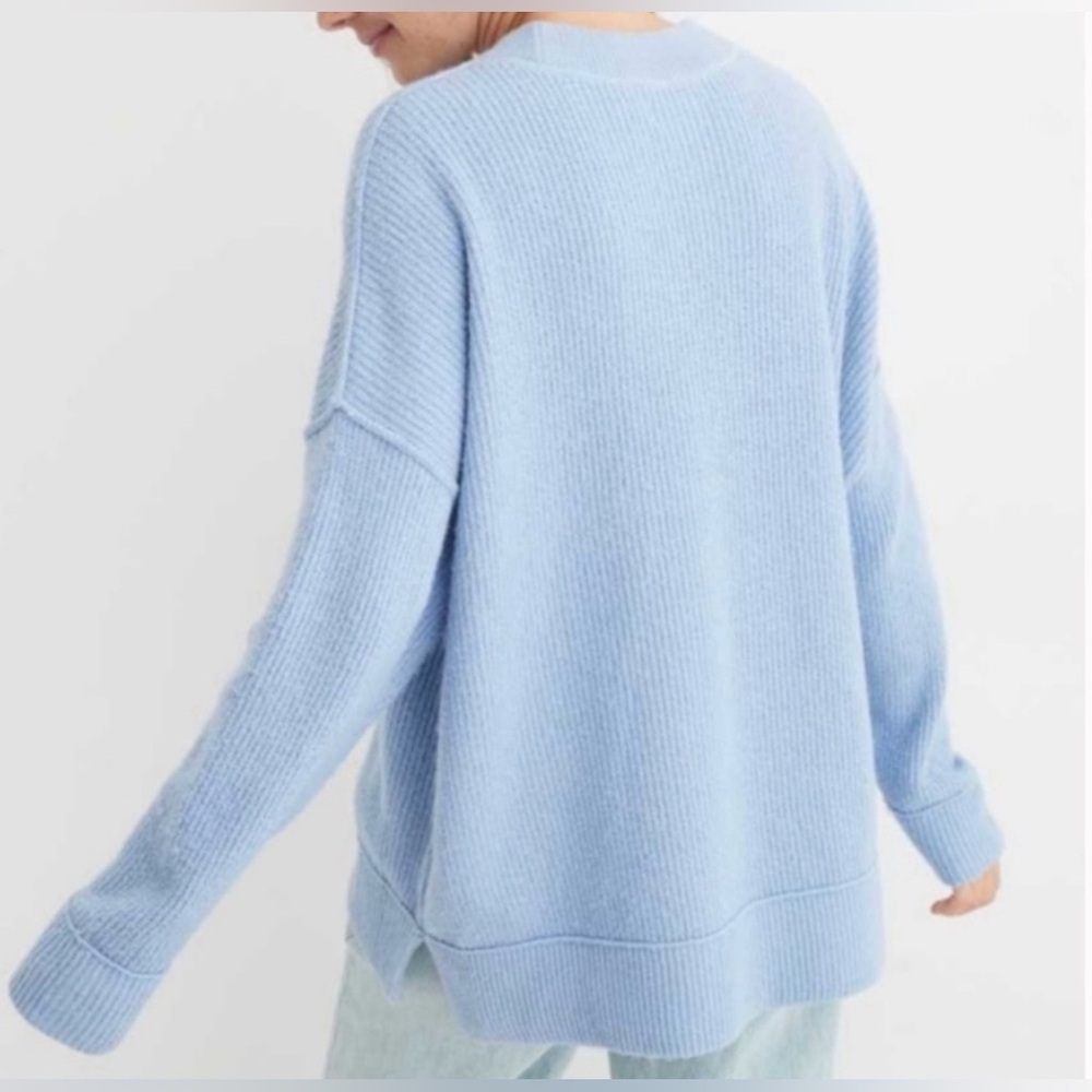 Aerie Cozy Up Oversized Ribbed Tunic Crewneck Sweater - Picture 2 of 9